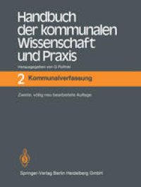 cover of the book Handbuch der kommunalen Wissenschaft und Praxis: Band 2 Kommunalverfassung