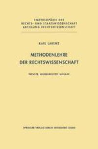 cover of the book Methodenlehre der Rechtswissenschaft