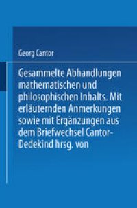 cover of the book Gesammelte Abhandlungen: Mathematischen und Philosophischen Inhalts