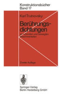 cover of the book Berührungsdichtungen: An ruhenden und bewegten Maschinenteilen