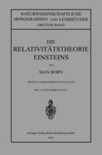 cover of the book Die Relativitätstheorie Einsteins und Ihre Physikalischen Grundlagen: Elementar Dargestellt