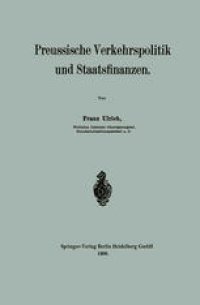 cover of the book Preussische Verkehrspolitik und Staatsfinanzen