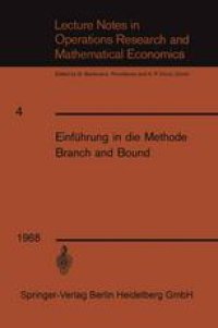 cover of the book Einführung in die Methode Branch and Bound