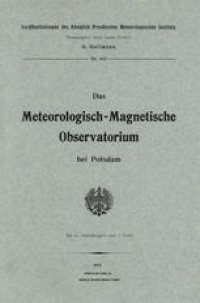 cover of the book Das meteorologisch-magnetische Observatorium bei Potsdam