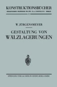 cover of the book Gestaltung von Wälzlagerungen