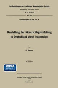 cover of the book Darstellung der Niederschlagsverteilung in Deutschland durch Isanomalen