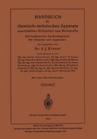 cover of the book Handbuch der chemisch-technischen Apparate maschinellen Hilfsmittel und Werkstoffe: Ein lexikalisches Nachschlagewerk für Chemiker und Ingenieure