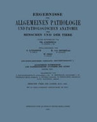 cover of the book Ergebnisse der Allgemeinen Pathologie und Pathologischen Anatomie des Menschen und der Tiere: Einundzwanzigster Jahrgang: Ergänzungsband. I. Allgemeine Pathologie und Pathologische Anatomie des Auges