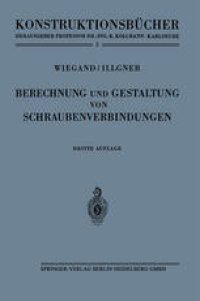 cover of the book Berechnung und Gestaltung von Schraubenverbindungen