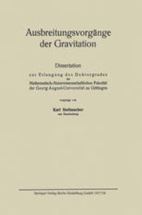 cover of the book Ausbreitungsvorgänge der Gravitation