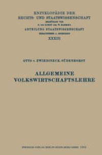 cover of the book Allgemeine Volkswirtschaftslehre