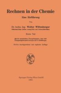 cover of the book Rechnen in der Chemie: Eine Einführung