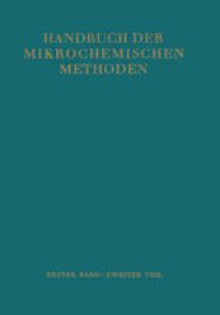 cover of the book Waagen und Geräte zur Anorganischen Mikro-Gewichtsanalyse