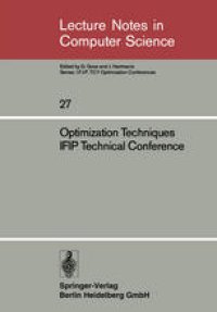 cover of the book Optimization Techniques IFIP Technical Conference: Novosibirsk, July 1–7, 1974