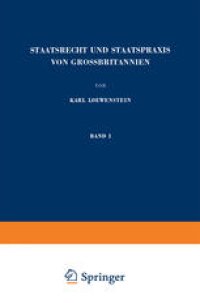 cover of the book Staatsrecht und Staatspraxis von Grossbritannien: Parlament · Regierung · Parteien