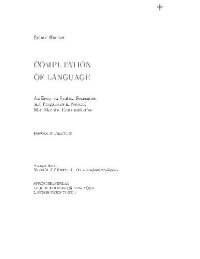 cover of the book Computation of language