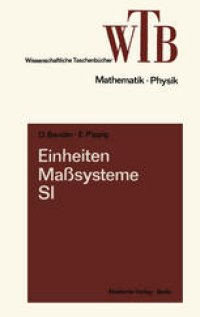 cover of the book Einheiten, Maßsysteme, SI