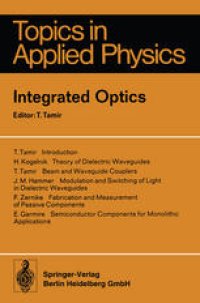 cover of the book Integrated Optics