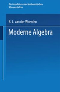 cover of the book Moderne Algebra