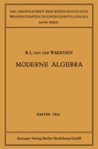 cover of the book Moderne Algebra