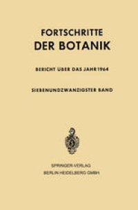 cover of the book Fortschritte der Botanik: Siebenundzwanzigster Band