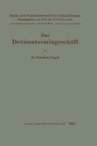 cover of the book Das Devisentermingeschäft