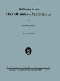 cover of the book Einführung in den Okkultismus und Spiritismus