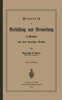 cover of the book Grundrisz der Verfassung und Verwaltung in Preußen und dem Deutschen Reiche