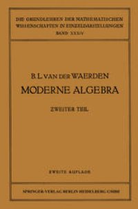 cover of the book Moderne Algebra