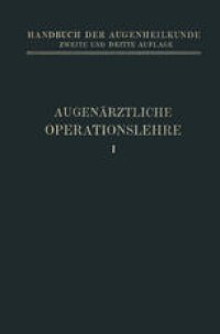 cover of the book Augenärztliche Operationslehre