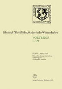 cover of the book Der architekturgeschichtliche Ursprung der christlichen Basilika: 162. Sitzung am 25. November 1970 in Düsseldorf