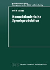 cover of the book Konnektionistische Sprachproduktion