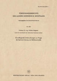 cover of the book Grundlegende Untersuchungen zur Frage der Spinnavivierung von Rohbaumwolle