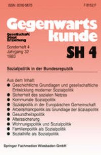 cover of the book Sozialpolitik in der Bundesrepublik