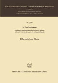 cover of the book Differenzierbare Räume