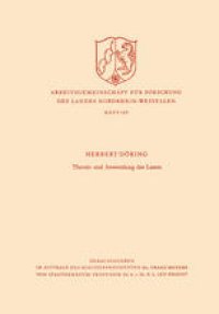 cover of the book Theorie und Anwendung des Lasers