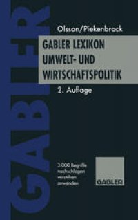 cover of the book Gabler Lexikon Umwelt- und Wirtschaftspolitik