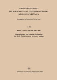 cover of the book Untersuchungen von kritischen Drehzahlen, die durch Kreiselmomente verursacht werden