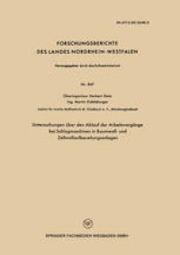 cover of the book Untersuchungen über den Ablauf der Arbeitsvorgänge bei Schlagmaschinen in Baumwoll- und Zellwollaufbereitungsanlagen