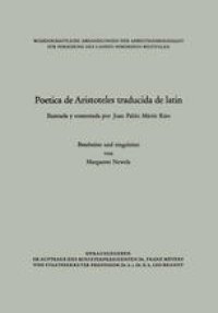 cover of the book Poetica de Aristoteles traducida de latin: Ilustrada y comentada por Juan Pablo Martir Rizo