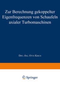 cover of the book Zur Berechnung gekoppelter Eigenfrequenzen von Schaufeln axialer Turbomaschinen