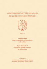 cover of the book Gegenwartsprobleme der Eisenindustrie in Deutschland. Gelöste und ungelöste Probleme im Gießereiwesen