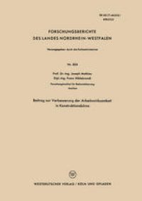 cover of the book Beitrag zur Verbesserung der Arbeitswirksamkeit in Konstruktionsbüros