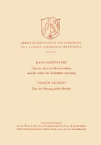 cover of the book Über das Haus der Wissenschaften und die Arbeit des Architekten von heute. Über die Planung großer Hörsäle