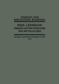 cover of the book Pseudo-Antike Literatur des Mittelalters