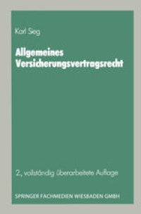 cover of the book Allgemeines Versicherungsvertragsrecht