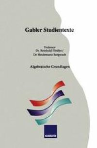 cover of the book Algebraische Grundlagen