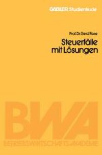 cover of the book Steuerfälle mit Lösungen