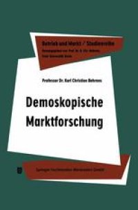 cover of the book Demoskopische Marktforschung