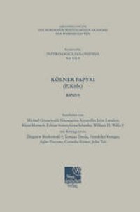 cover of the book Kölner Papyri (P. Köln)